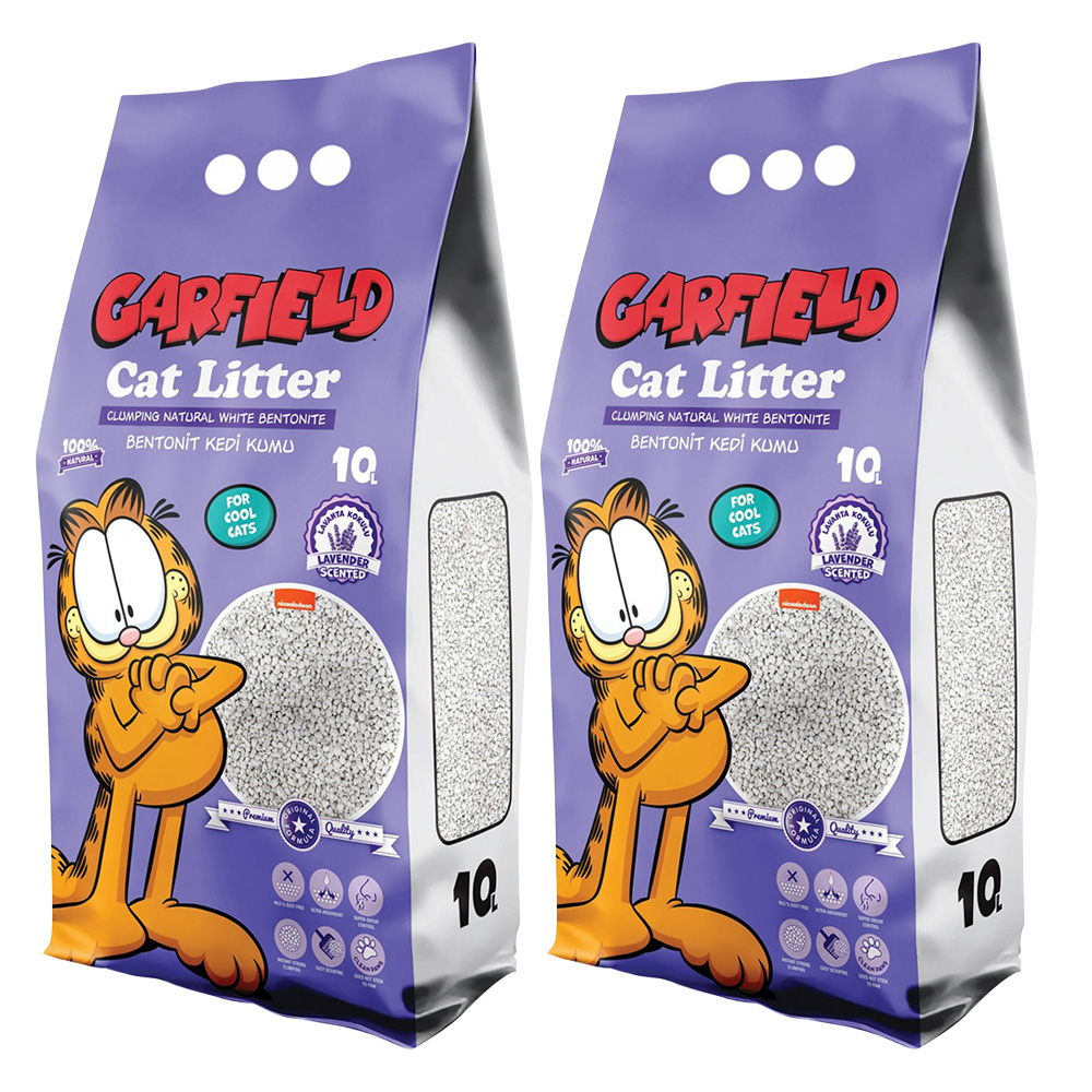 Garfield Żwirek Bentonitowy dla Kota Lawendowy 2x10L